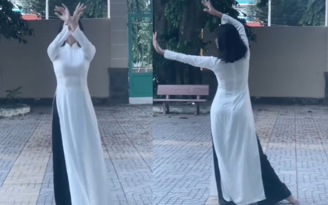 Ngoài áo yếm, tứ thân thì áo dài cũng được nhiều Gen Z lựa chọn để 