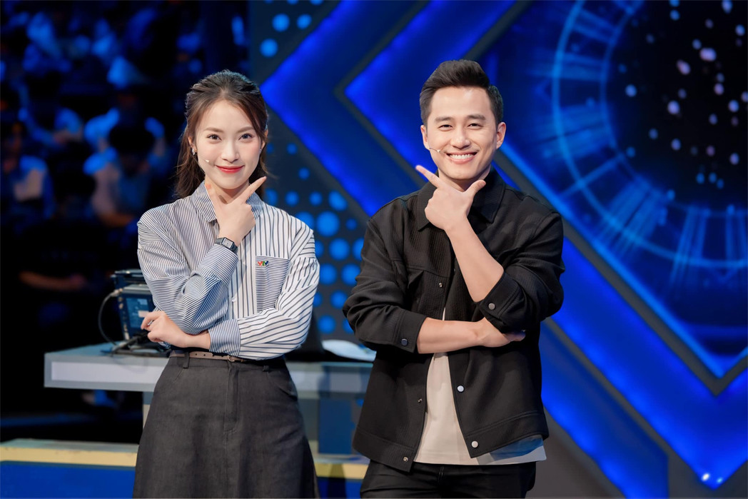 MC Khánh Vy và Ngọc Huy. Ảnh: VTV