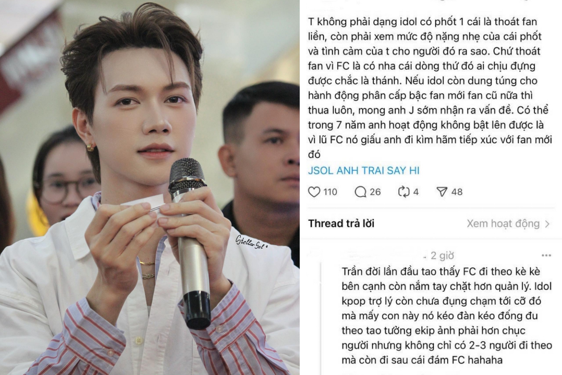 Bức xúc của fan mới đối với FC của JSOL