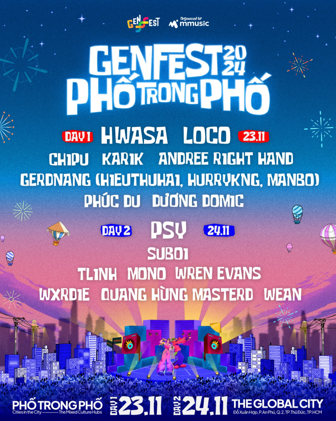 Full line-up của GENFEST 2024
