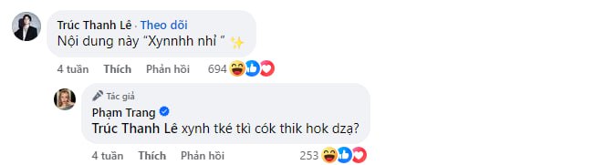 Tương tác có phần thẹn thùng của cả 2 trước đây.