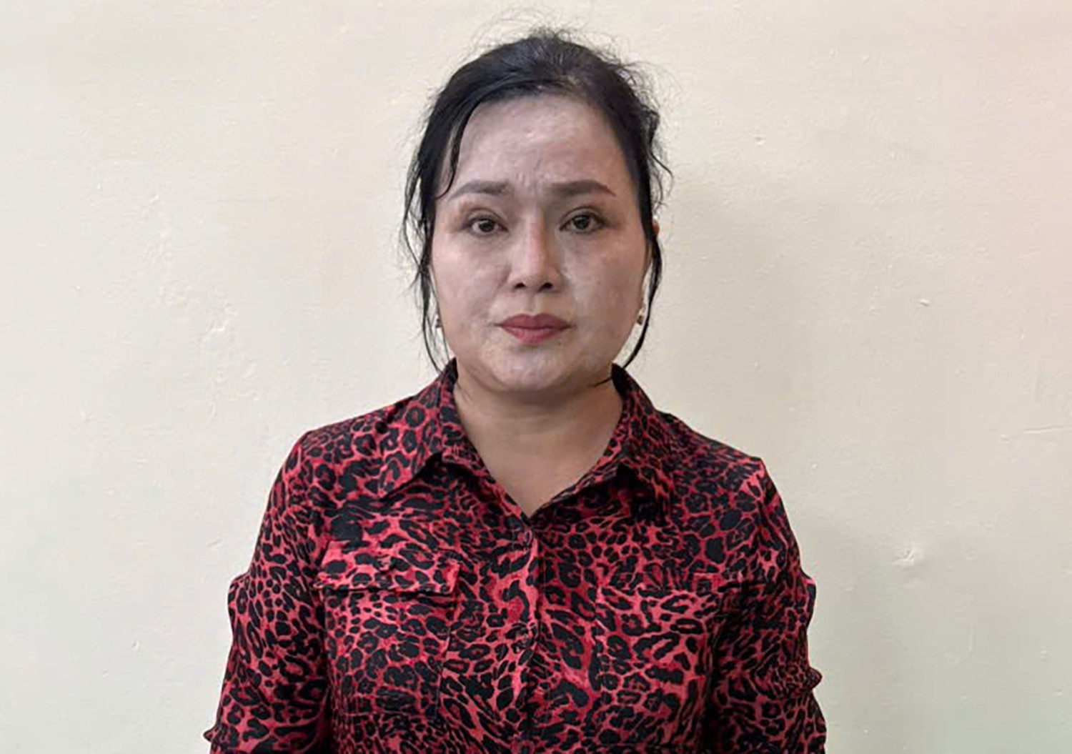 Trần Thị Hội tại cơ quan công an. Ảnh: CACC