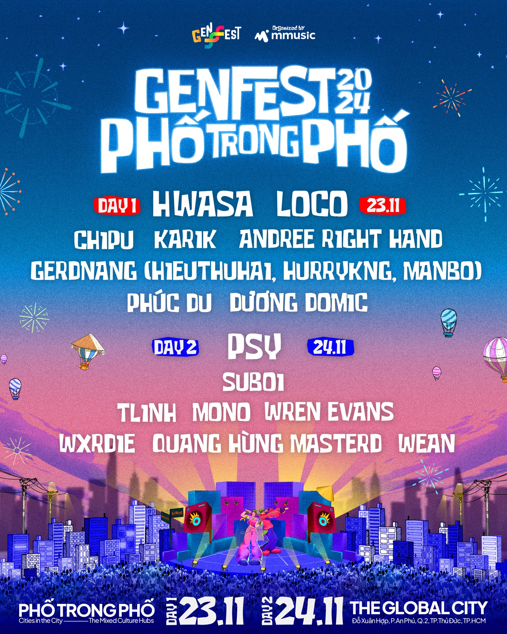 GENFEST mùa 2 tung line-up, việc giới thiệu GERDNANG đính kèm tên HIEUTHUHAI gây tranh cãi