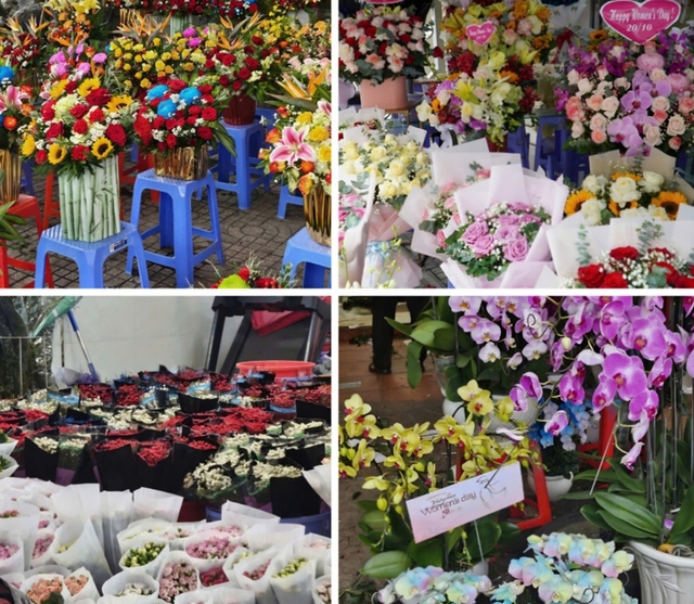 Các giống hoa cẩm chướng, hoa hồng, hoa hướng dương tiếp tục là những mặt hàng bán chạy nhất, được nhập về nhiều tại các chợ. Hoa lan có mặt ở hầu hết các sạp hoa tại chợ hoa Hồ Thị Kỷ (TP HCM) dù chưa vào mùa.