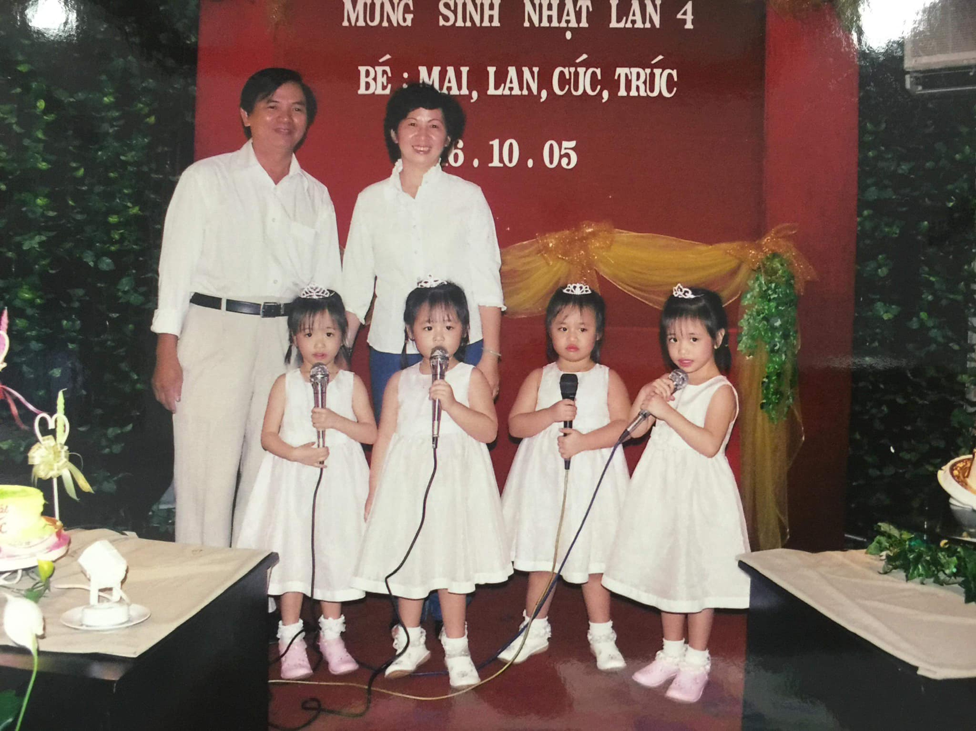 Dịp sinh nhật các bé lên 4 tuổi. Nguồn ảnh: NVCC.