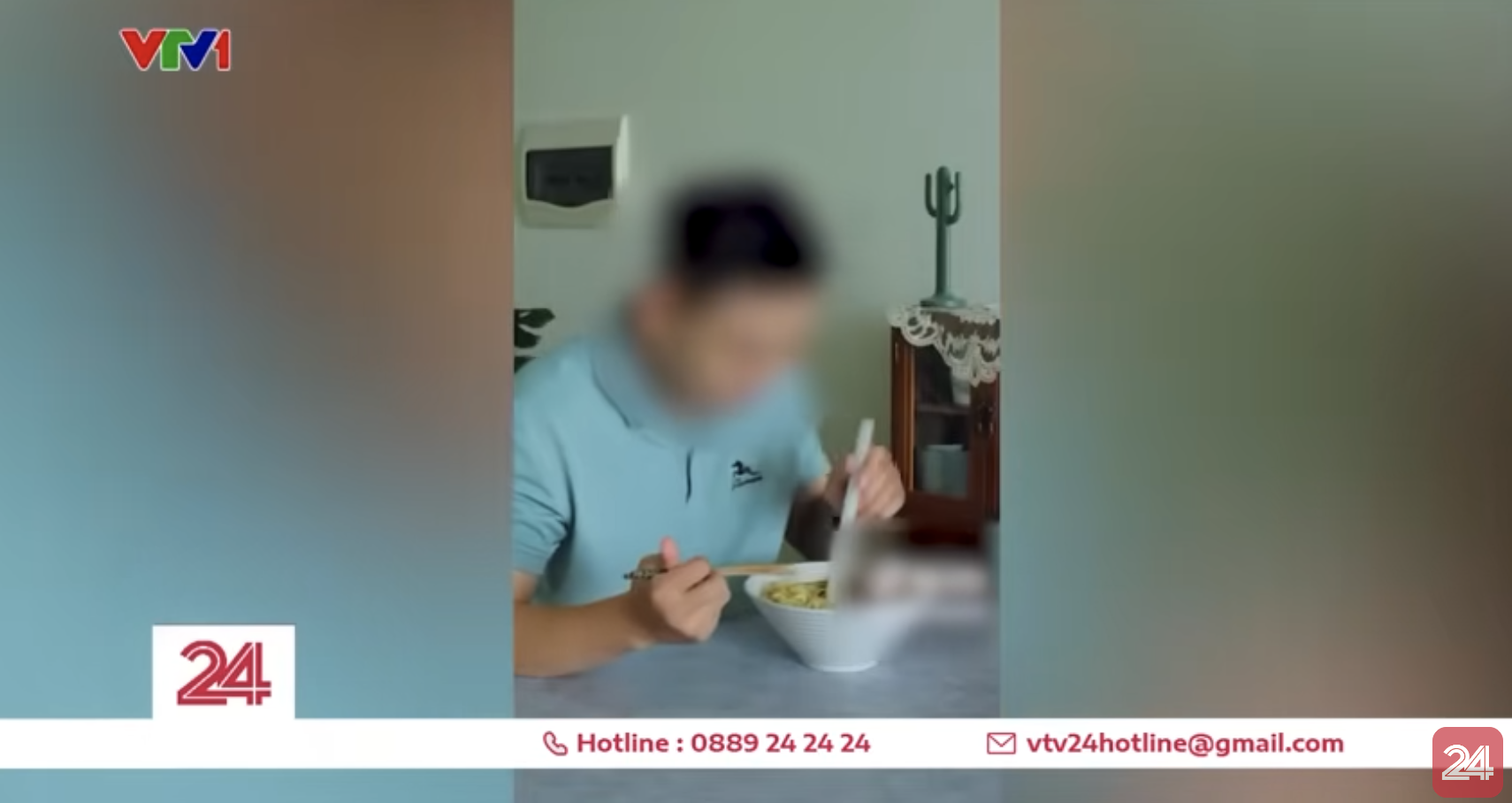 Hình ảnh Chuyển động 24h sử dụng trong phóng sự “Trào lưu ẩm thực: Từ kỳ lạ đến kỳ dị” phát sóng trưa ngày 16/10 (Ảnh chụp màn hình)