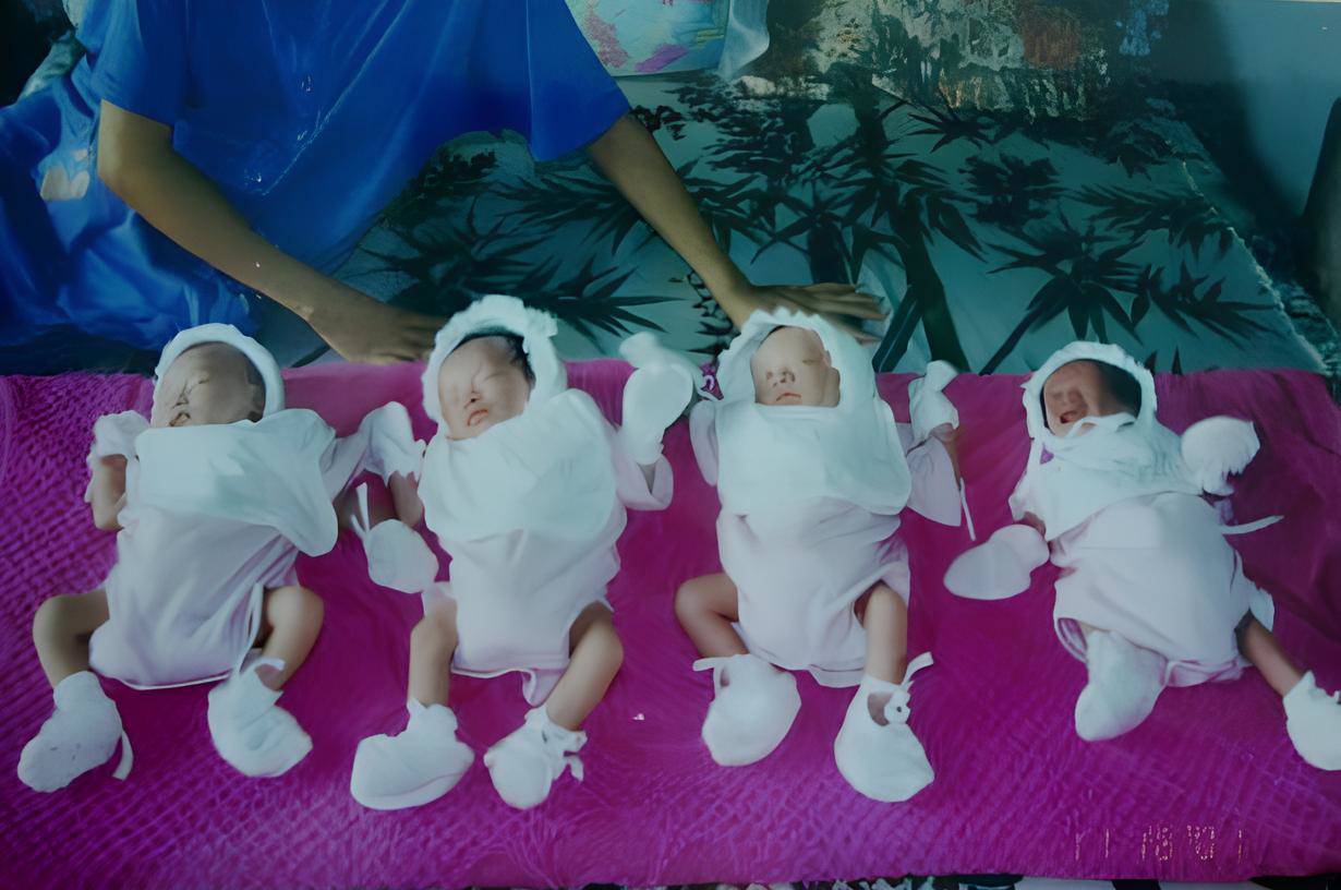 4 cô con gái chào đời bằng phương pháp thụ tinh nhân tạo (IVF). Nguồn ảnh: NVCC.