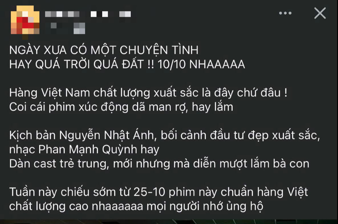 Một trang review phim đánh giá phim 10/10 hoàn hảo cả về bối cảnh, diễn xuất, âm nhạc, nội dung