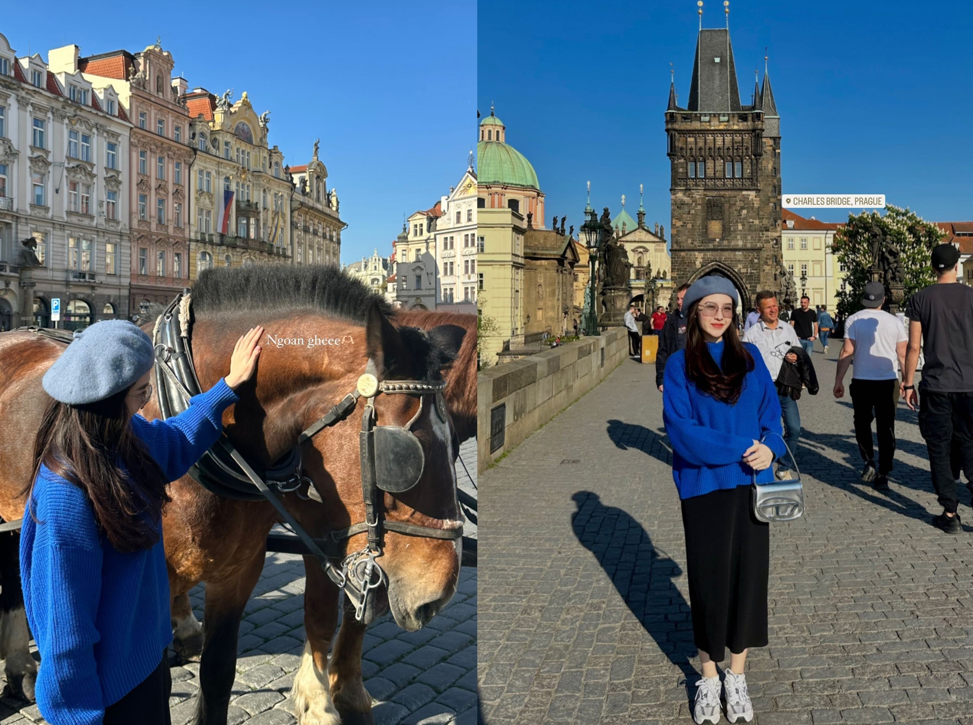 Xuyên suốt chuyến du lịch, Lê Khanh đăng ảnh riêng rẽ