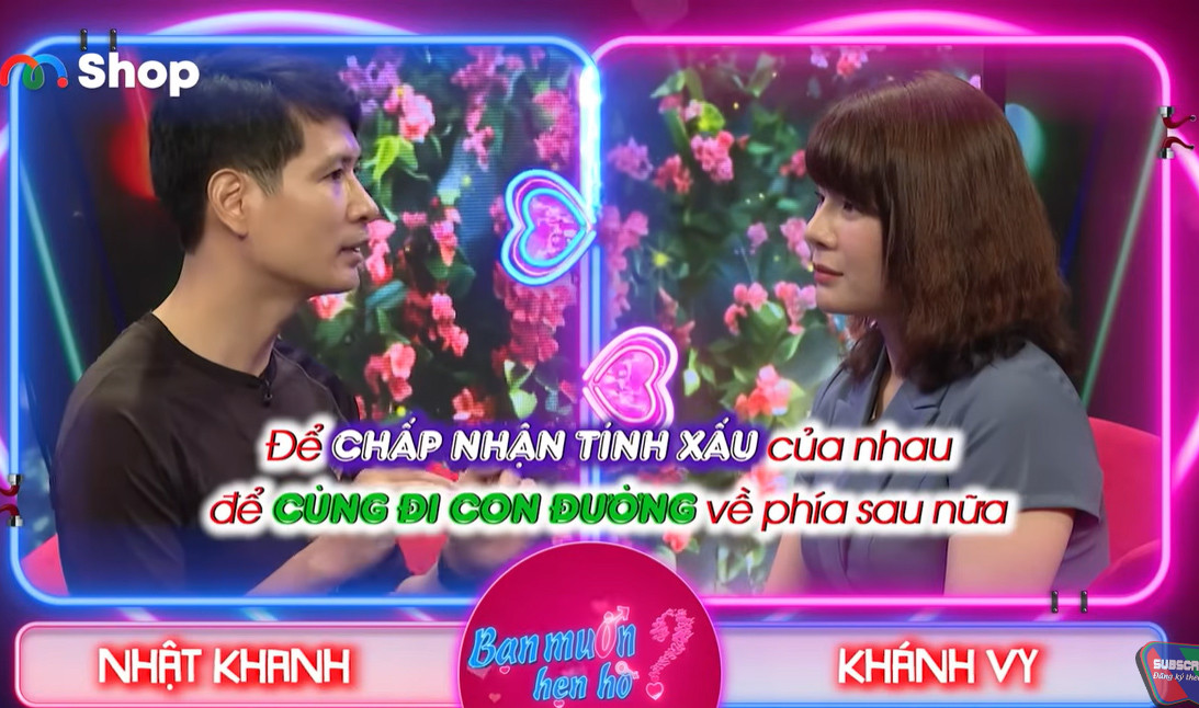 Cặp đôi có nhiều quan điểm hôn nhân, tình yêu phù hợp. Ảnh chụp màn hình chương trình