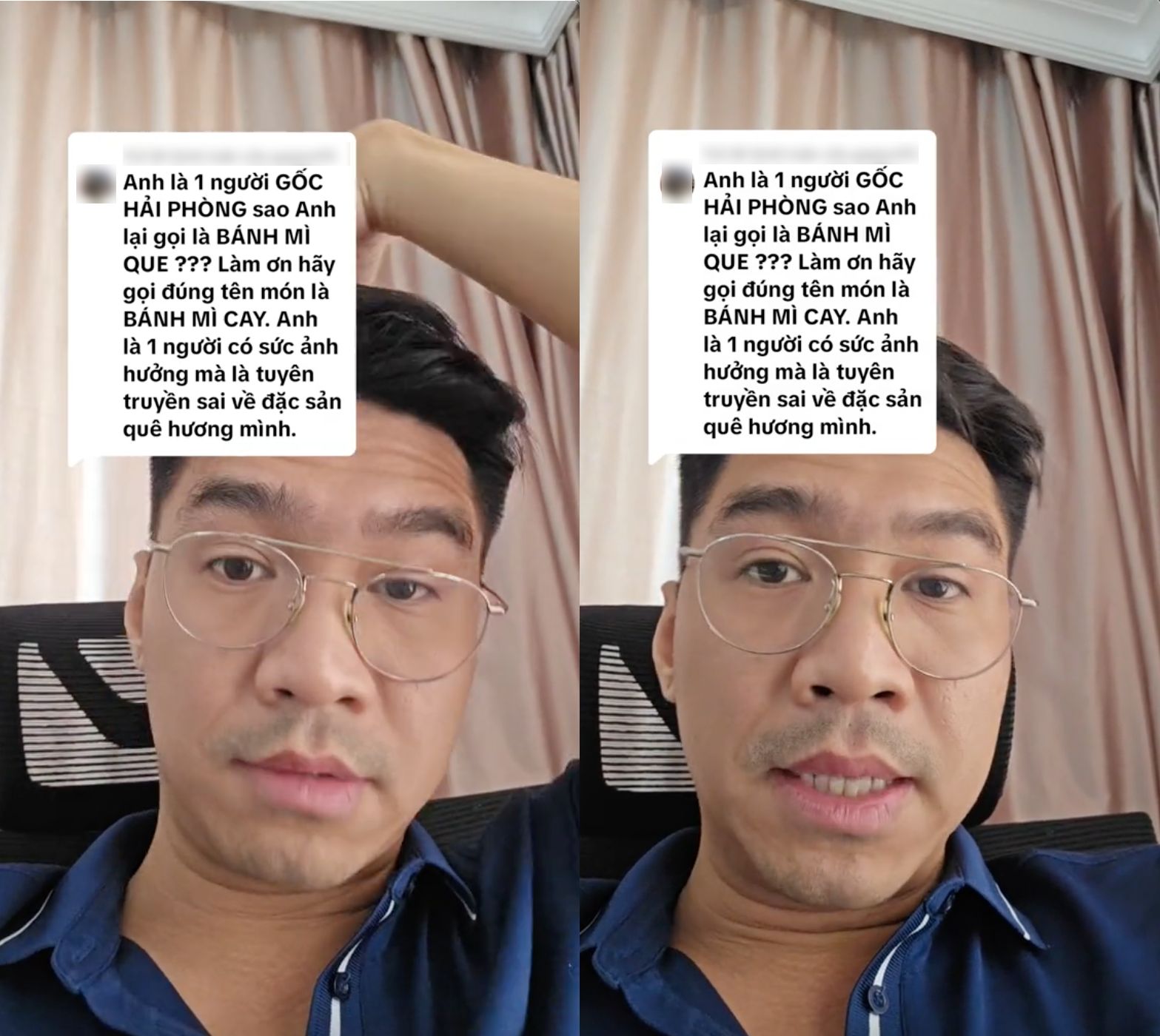 PewPew lên tiếng giải thích về vấn đề gọi tên món đặc sản của quê hương Hải Phòng (Nguồn: TikTok nhân vật)