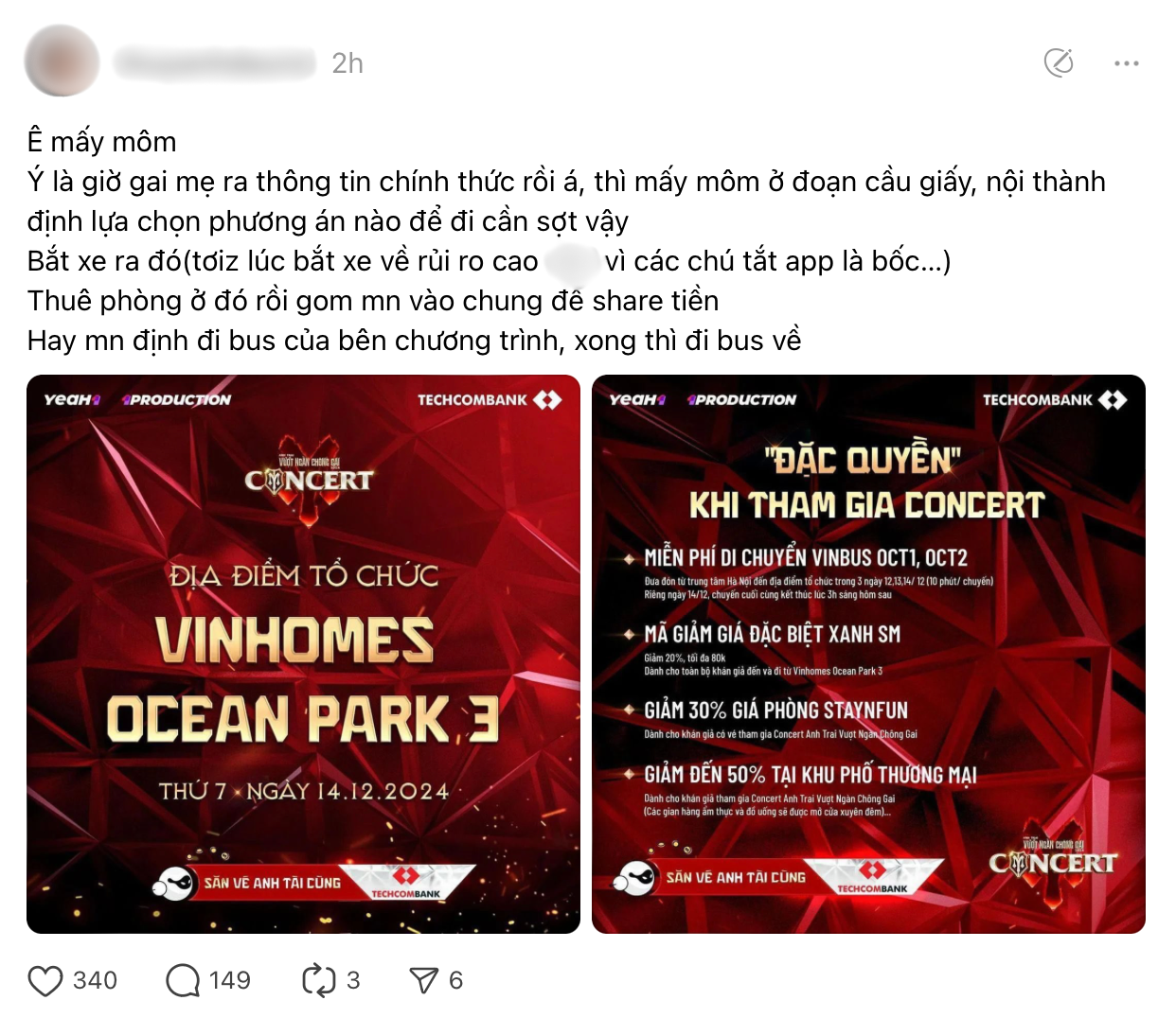 Các “Gai con” bày tỏ quan ngại về địa điểm tổ chức của concert “Chông Gai”