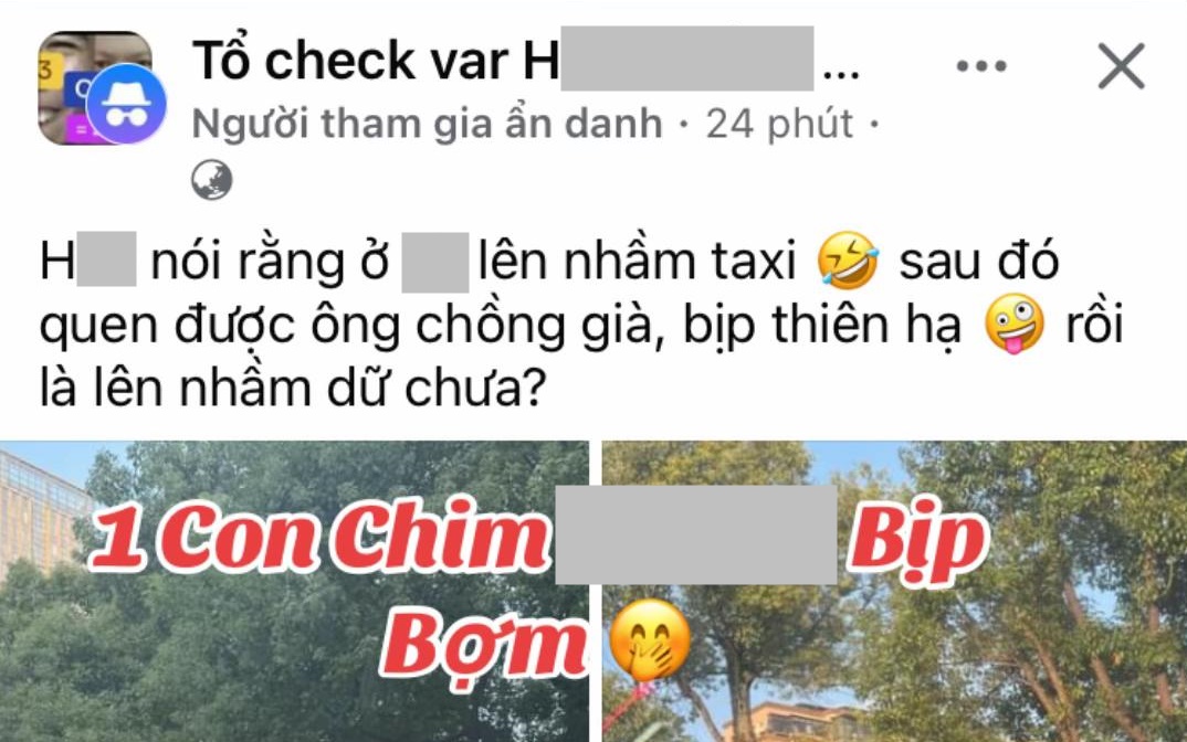Một bài đăng trong nhóm antifan Hằng Du Mục