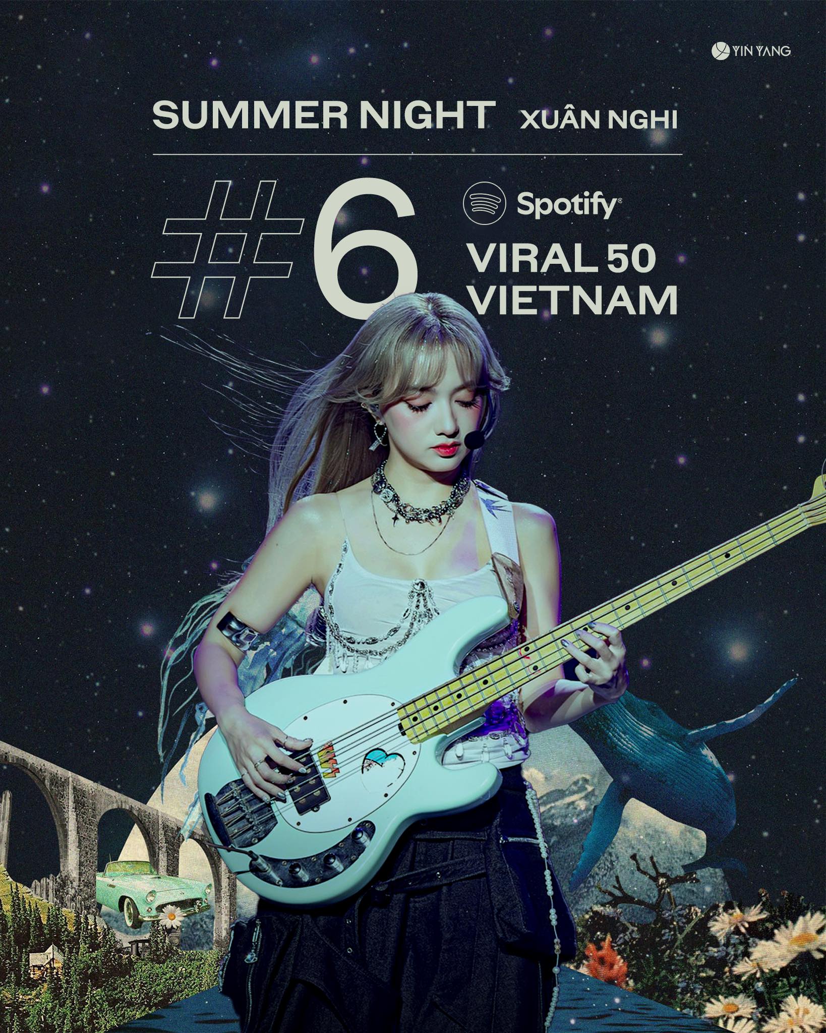 Sau sân khấu Chị Đẹp, Summer Night lội ngược dòng, tiến lên top #6 BXH Viral Việt Nam của Spotify