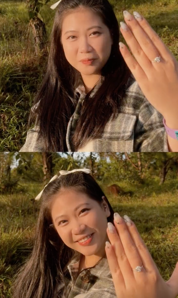 Xoài Phạm từng khoe nhẫn cầu hôn vào tháng 10/2023