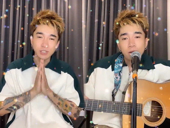 Nam ca sĩ livestream xin lỗi khán giả khi bị réo tên vào thị phi trên MXH