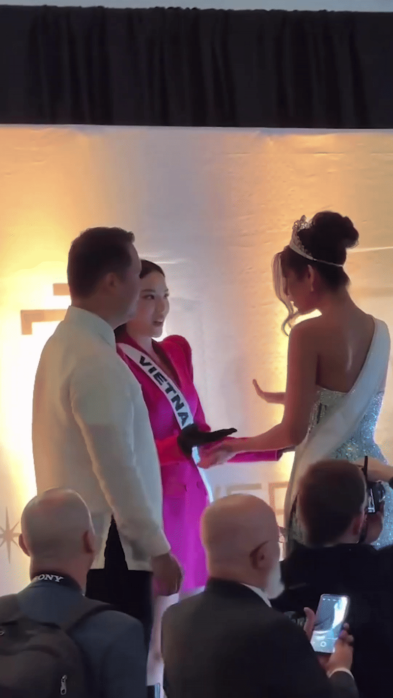 Người đẹp có khoảnh khắc trò chuyện và tương tác thân thiết với Miss Universe 2023 Sheynnis Palacios