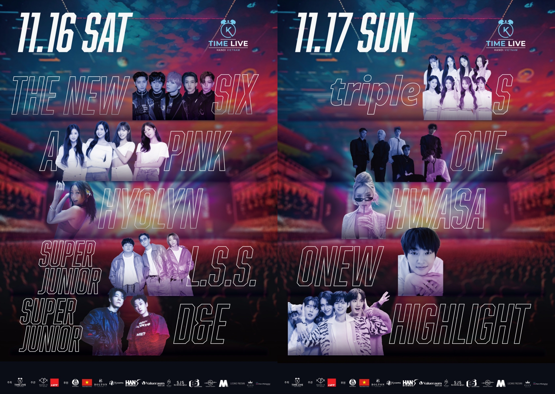 Lineup show K-Time Live dự kiến tổ chức tại Mỹ Đình, phút chót bị huỷ