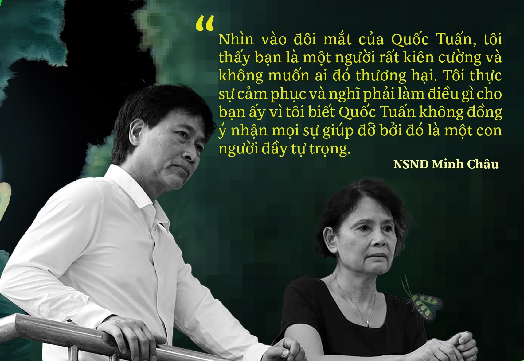 NSND Minh Châu và Quốc Tuấn trong phim 