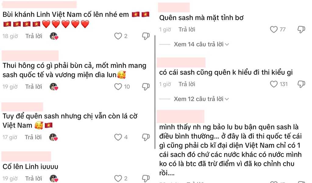 Netizen tranh cãi trái chiều về sự cố quên sash của Bùi Khánh Linh