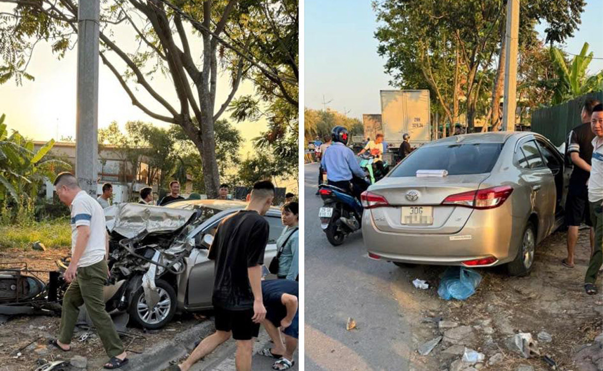 Hiện trường vụ tai nạn.