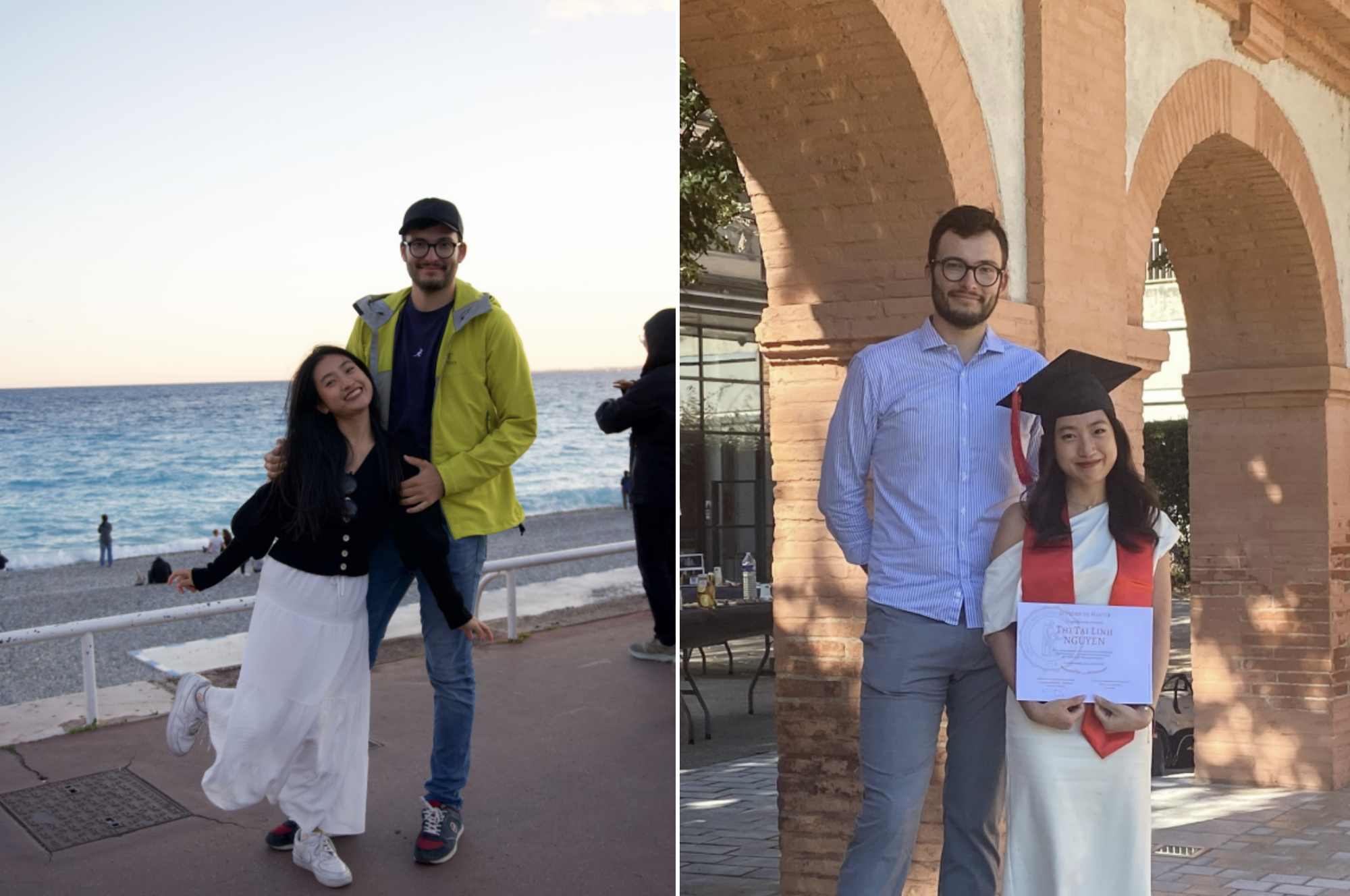 Size gap hơn 40cm của Linh và anh bạn trai người Pháp.