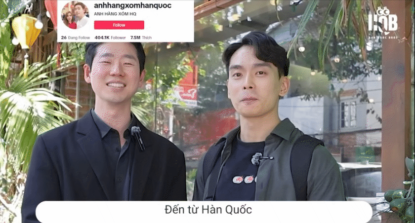 Robin là một chàng trai Hàn Quốc (bên trái) lấy vợ người Hải Phòng nên tự nhận là 