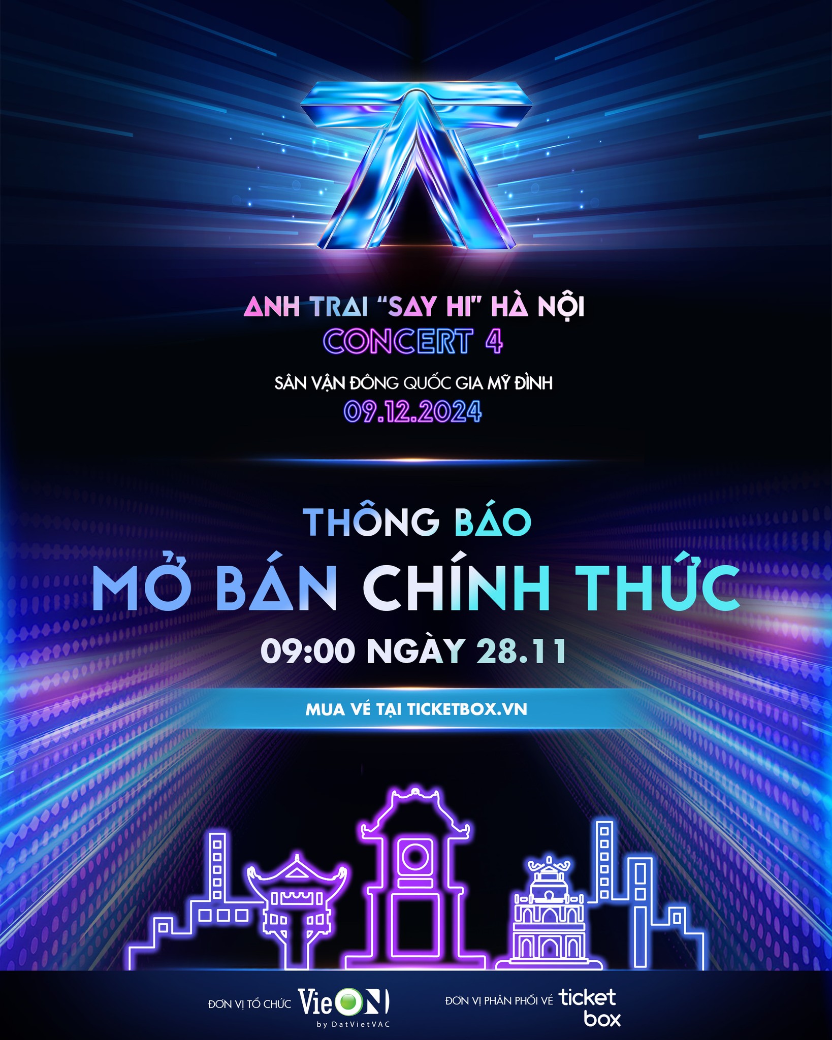 Vé concert 4 sẽ được mở bán vào ngày mai - 28/11