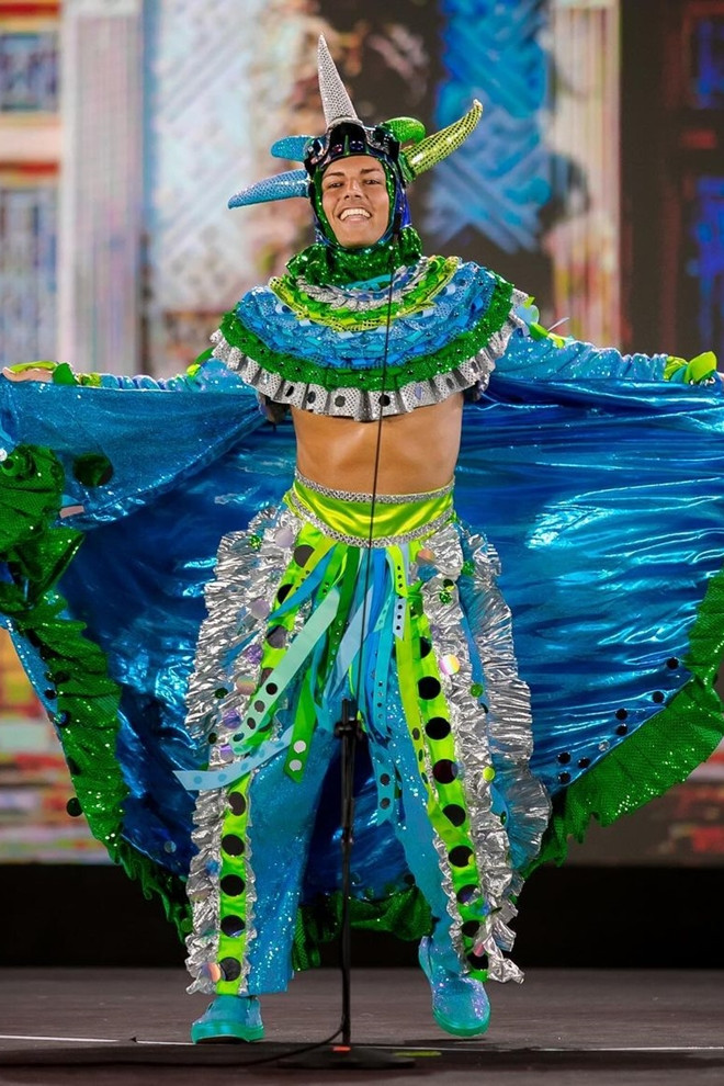 Mr World 2024 trình diễn trang phục dân tộc. Ảnh: BTC