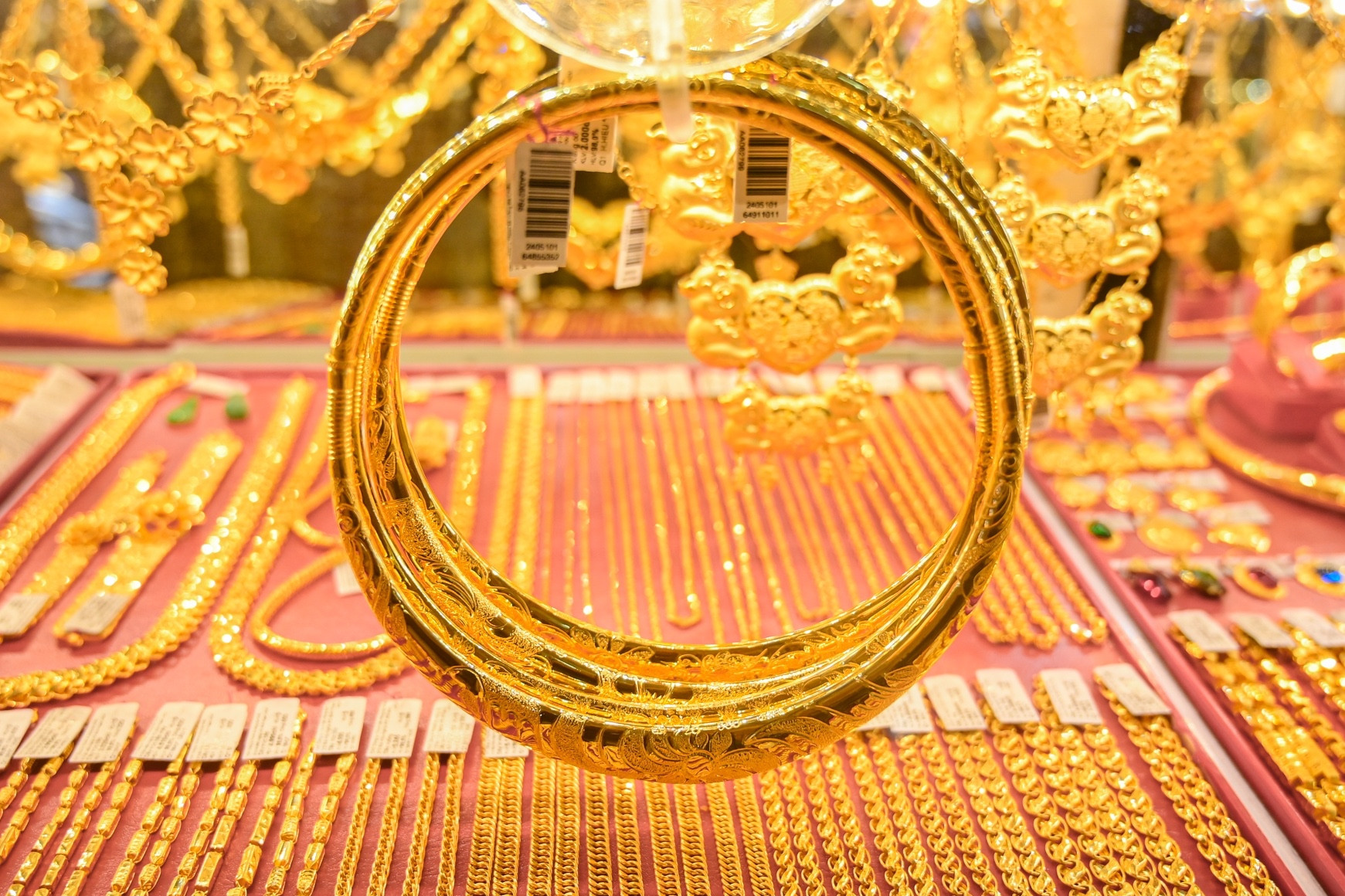 Giá vàng trong nước tăng. Ảnh: Minh Hiền