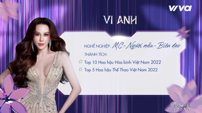 Chu Lê Vi Anh là một MC, người mẫu và biên đạo. Cô từng đạt thành tích top 10 Hoa hậu Hòa bình Việt Nam 2022, Top 5 Hoa hậu Thể thao Việt Nam 2022.