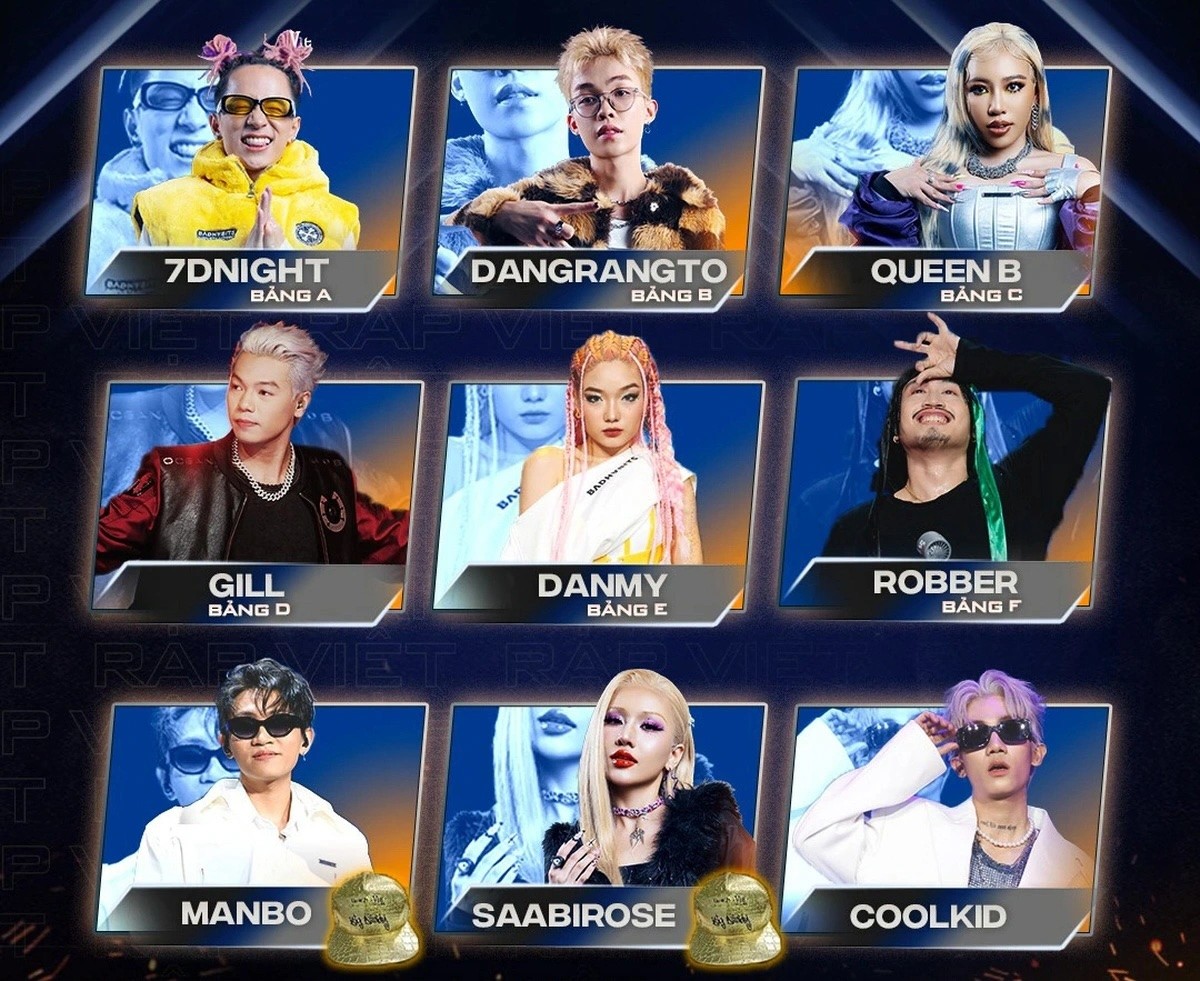 9 thí sinh vào chung kết Rap Việt.