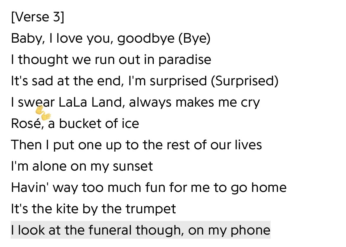 Về sau, anh chàng đưa tên Rosé vào ca khúc Your Voice