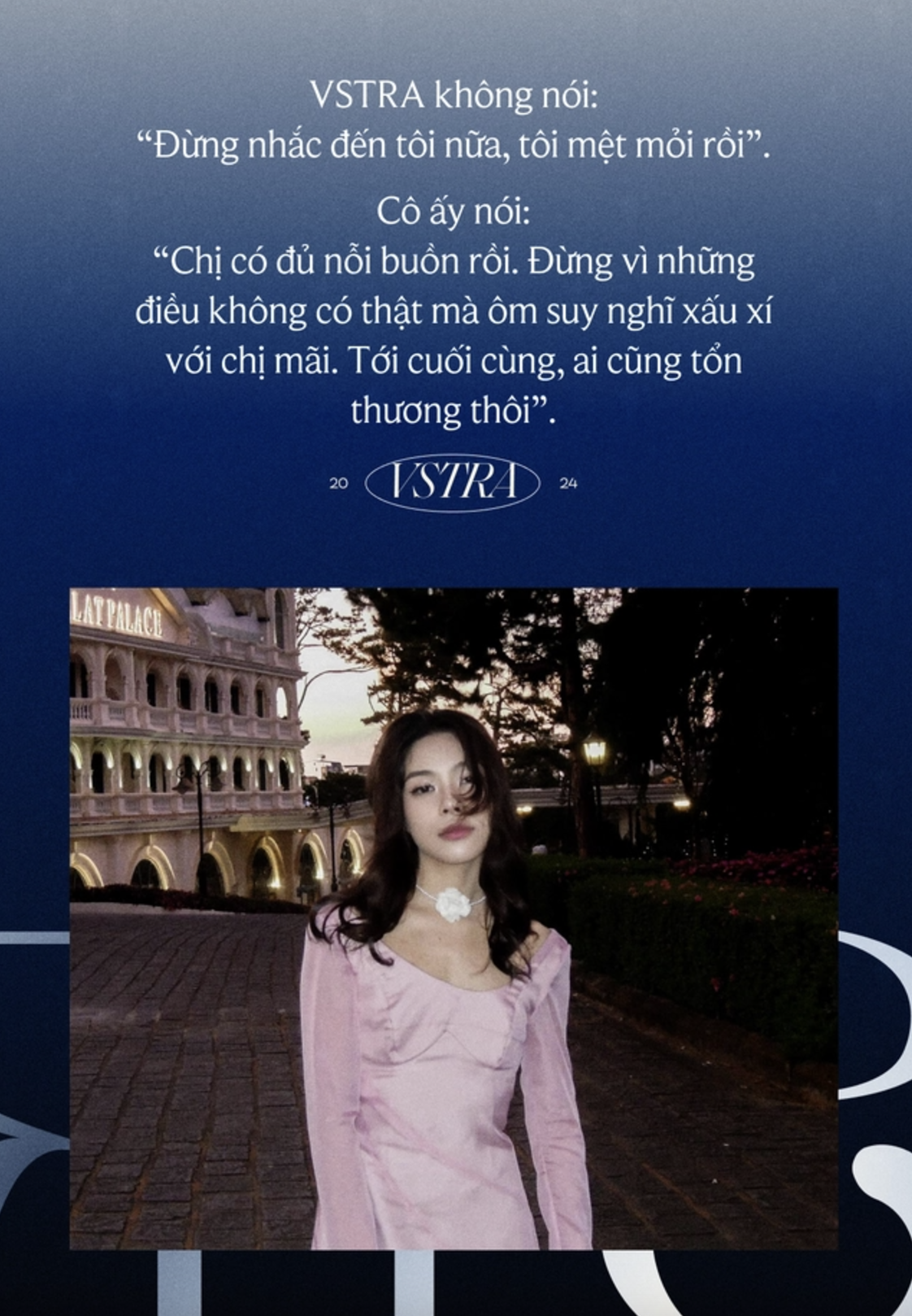 VSTRA được khen ngợi tinh tế khi có dòng nhắn gửi sâu sắc đến bạn gái mới của tình cũ.