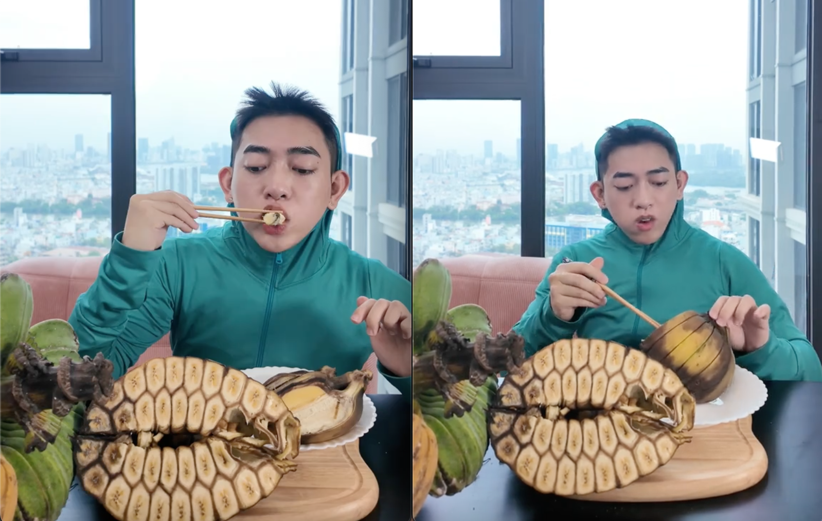 Sau khi luộc lên thì chuối ngọt hơn.