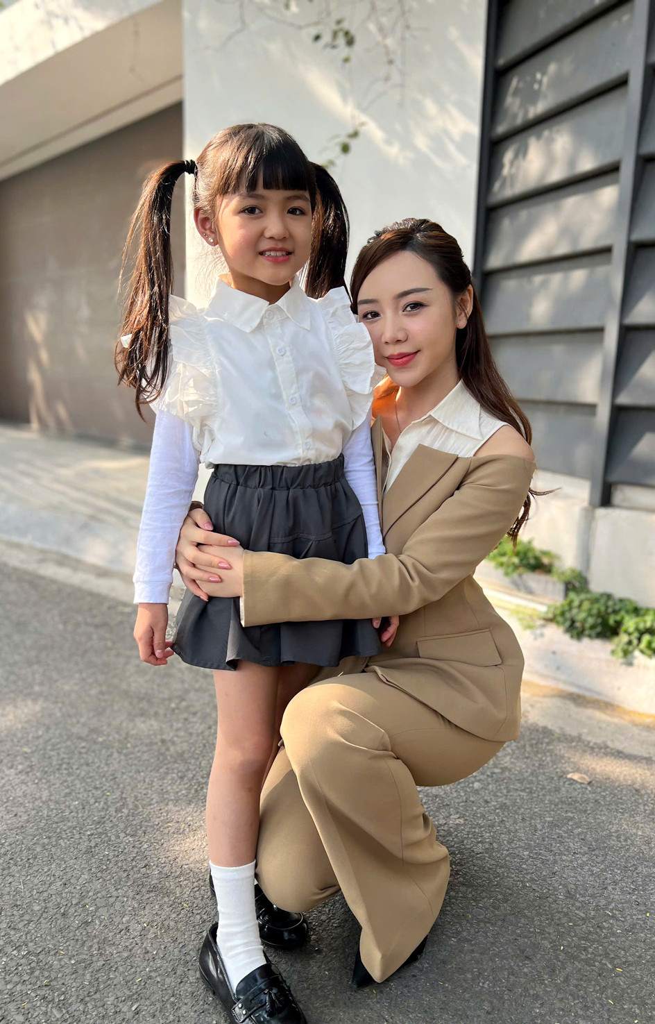 Quỳnh Kool lần thứ 3 vào vai mẹ của bé Cherry An Nhiên. Ảnh: Quỳnh An 