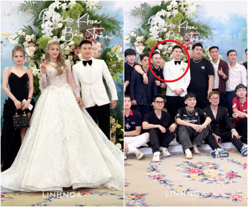 Xoài Non và Xemesis cùng dự đám cưới Rambo - Trân Mèo (Ảnh: Linh Nga Couture)