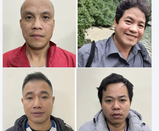 Các đối tượng bị bắt giữ.