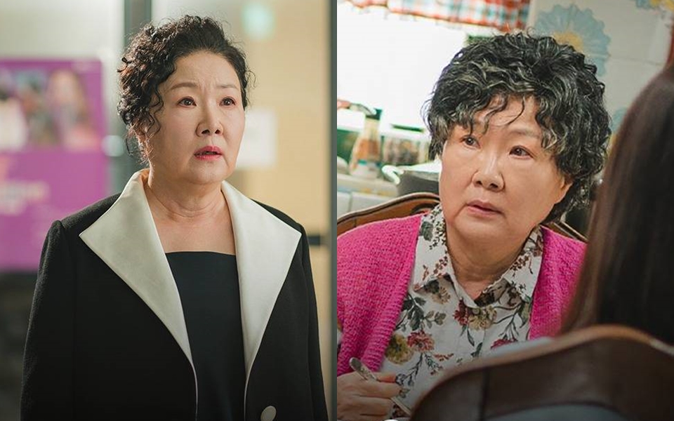 Cả Kim Hae Sook cũng xuất hiện với 2 tạo hình trái ngược