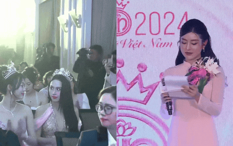 Dù Á hậu Huyền My và MC sự kiện giới thiệu sai nhưng Ngọc Hằng và Thùy Linh vẫn kết hợp ăn ý, xử lý tình huống nhanh chóng để tránh gây khó xử