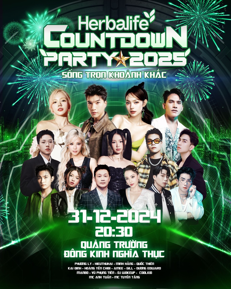 Herbalife Countdown Party 2025 tại Quảng trường Đông Kinh Nghĩa Thục