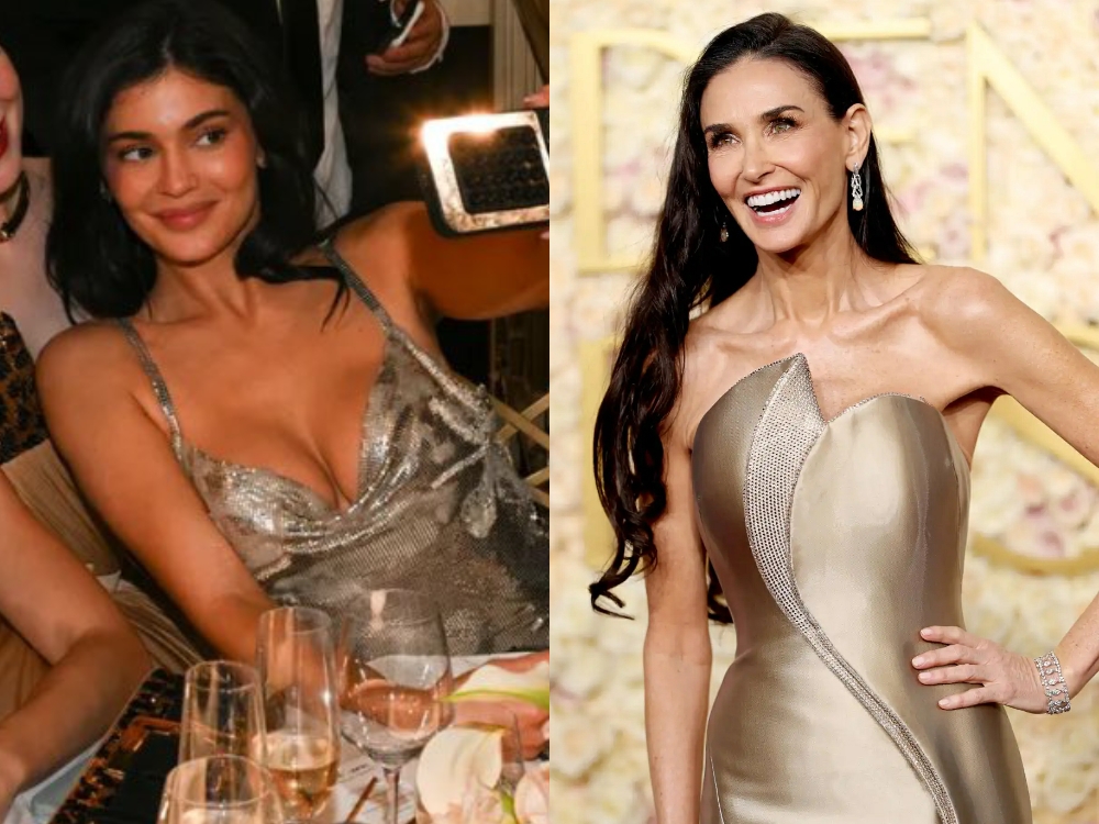 Mối quan hệ giữa Kylie Jenner - Demi Moore bỗng trở thành chủ đề nóng gây bàn tán trên mạng xã hội sau khi Quả Cầu Vàng kết thúc