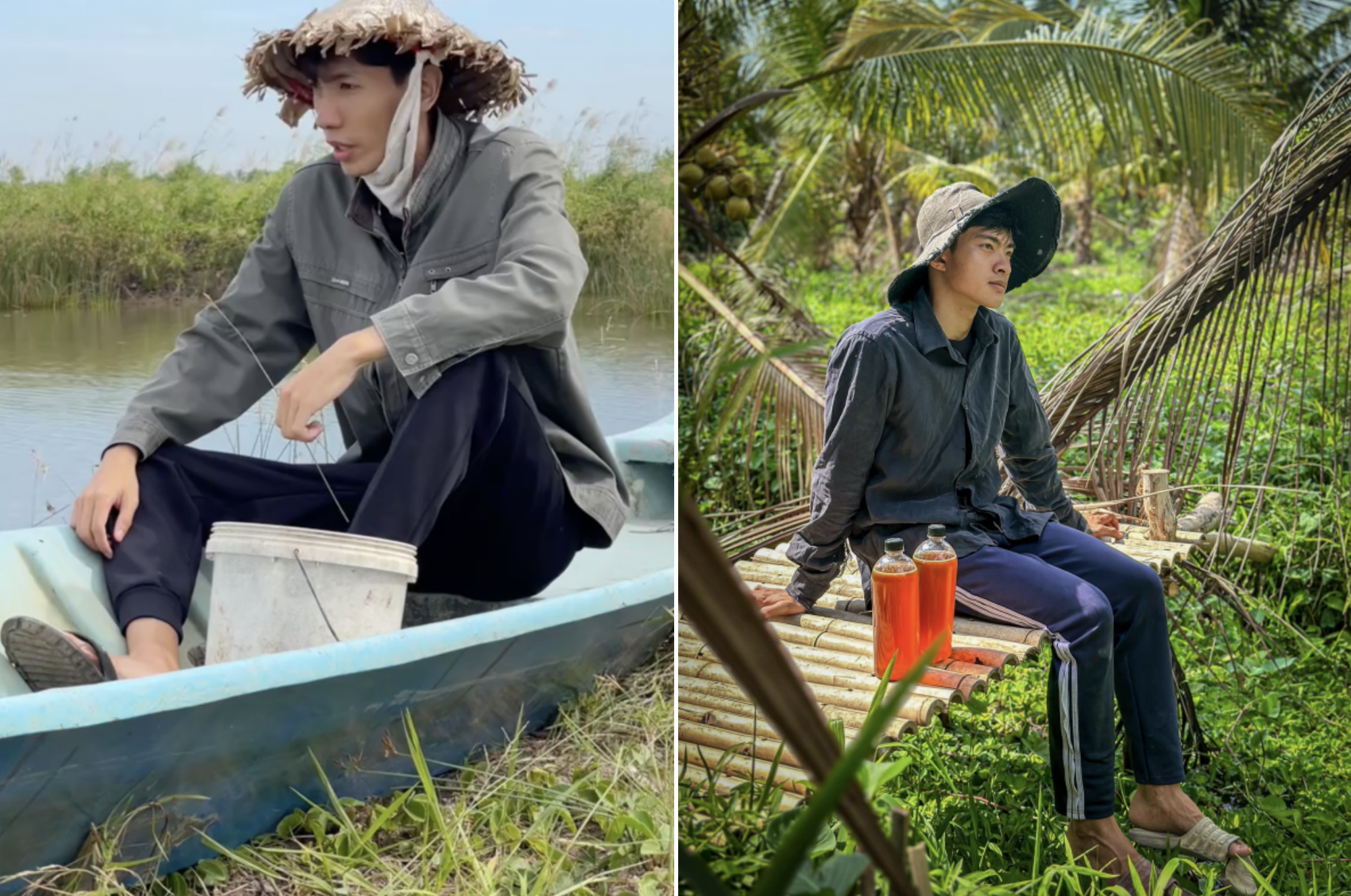 Đến cả trang phục của Luân (bên trái) cũng có nhiều điểm tương đồng với Lê Tuấn Khang.