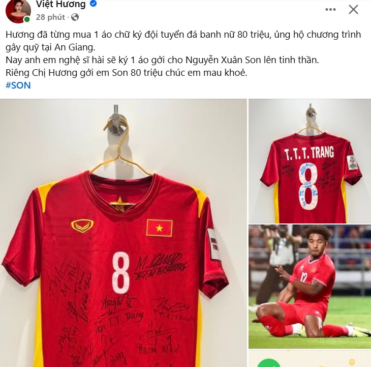 Việt Hương tuyên bố tặng 80 triệu cho Xuân Son