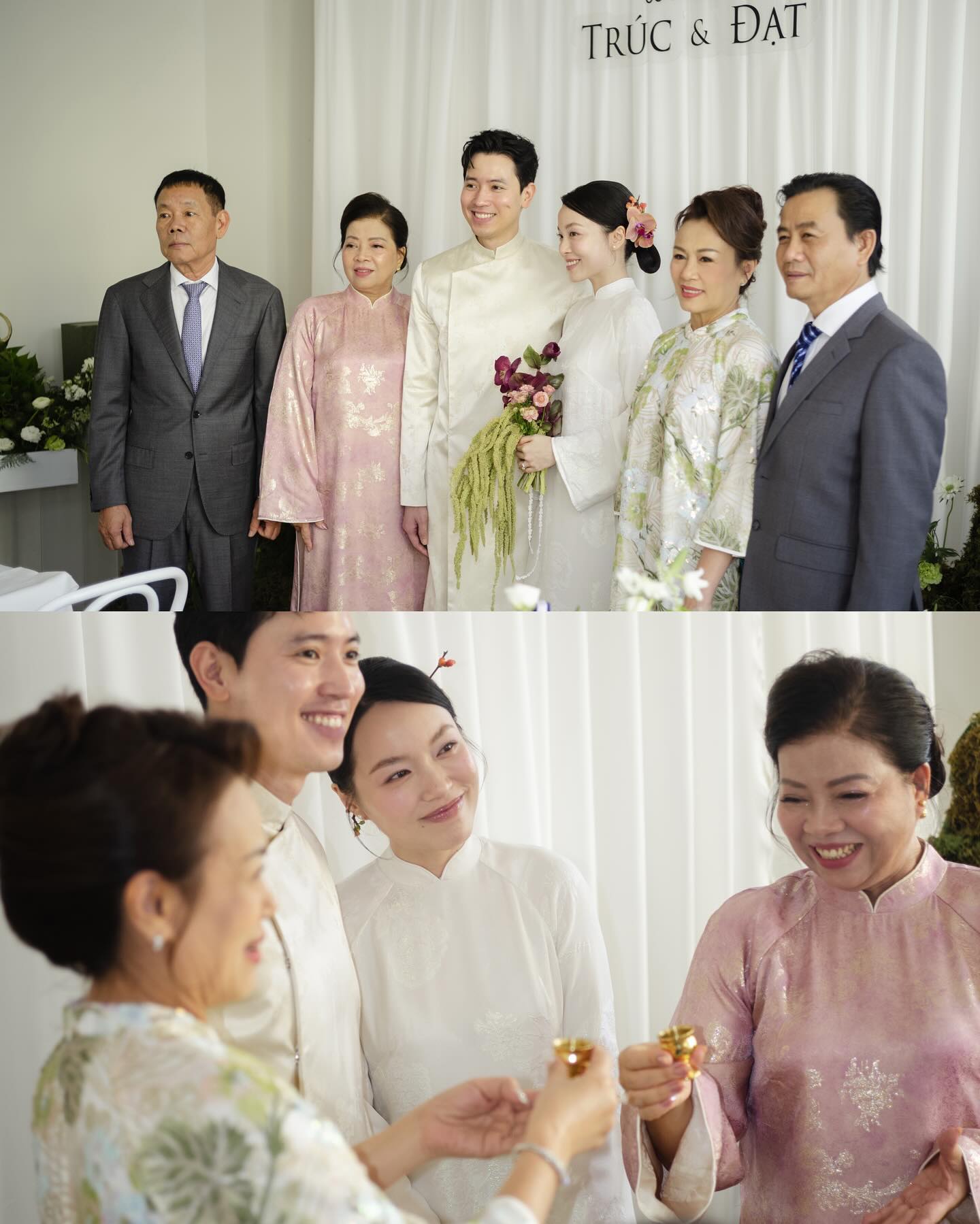 Cô dâu chú rể cùng bố mẹ 2 bên