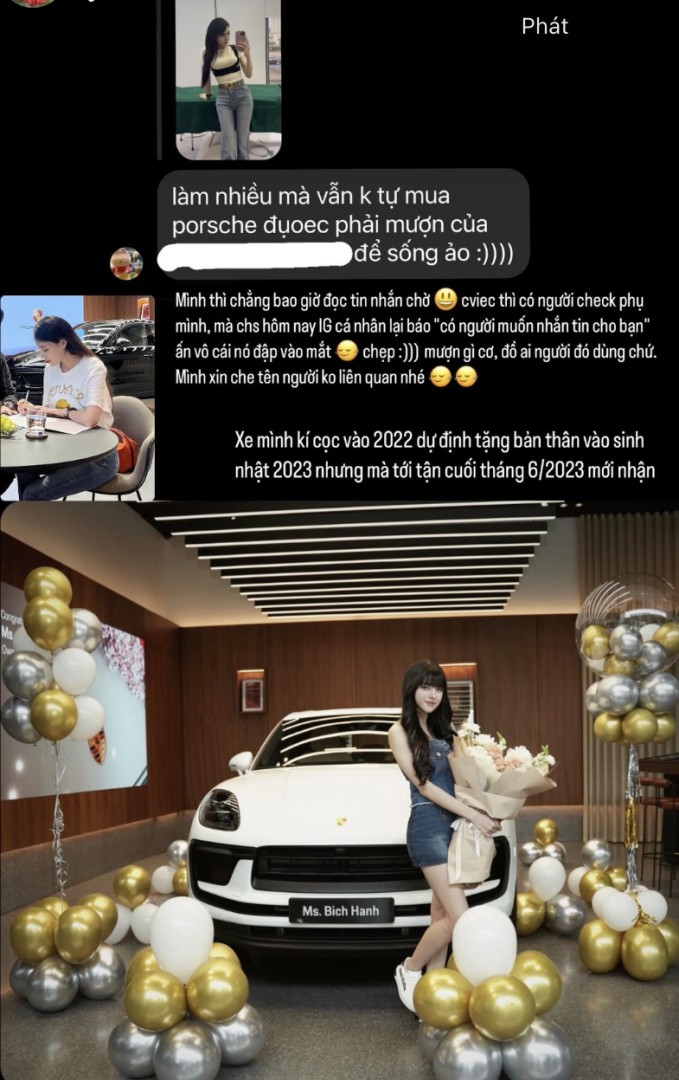 Bích Hạnh từng khoe mua xe sang