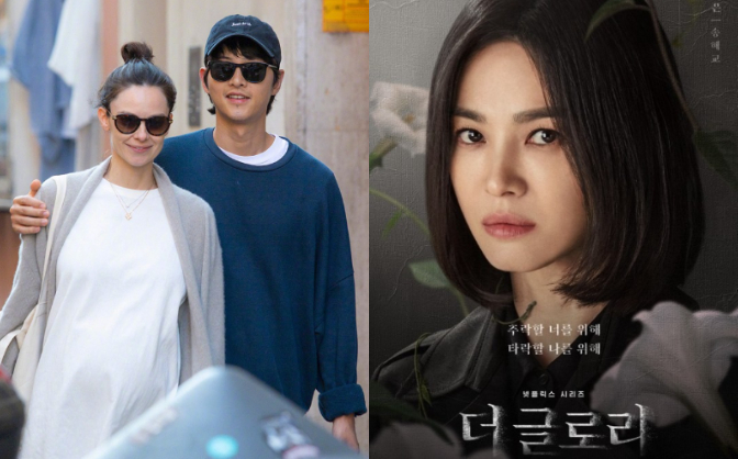 Song Joong Ki bị cho là luôn mang đời tư ra chiếm spotlight của vợ cũ, tiêu biểu nhất là chuyện công khai cưới Katy Louise Saunders giữa lúc Song Hye Kyo tái xuất với The Glory