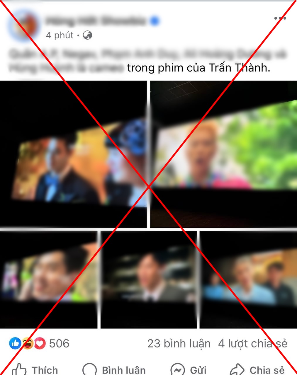 Loạt ảnh spoil phim mới đăng tải được 4 phút đã hút lượng tương tác lớn (hiện tại bài đăng đã được ẩn hoặc xóa)