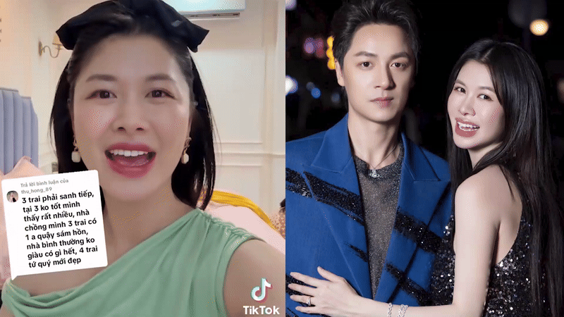 Thủy Anh lên tiếng đưa ra quan điểm khi bị netizen cho rằng nên đẻ thêm vì sinh 3 con trai không tốt