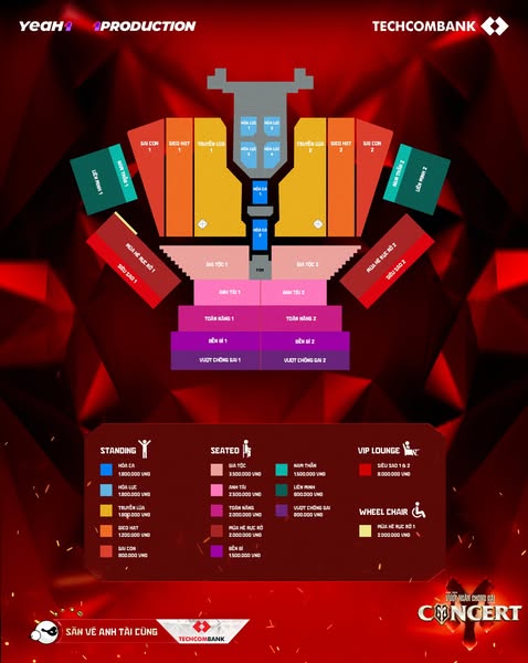 Seatmap và quyền lợi từng hạng vé được BTC tung ra mới đây